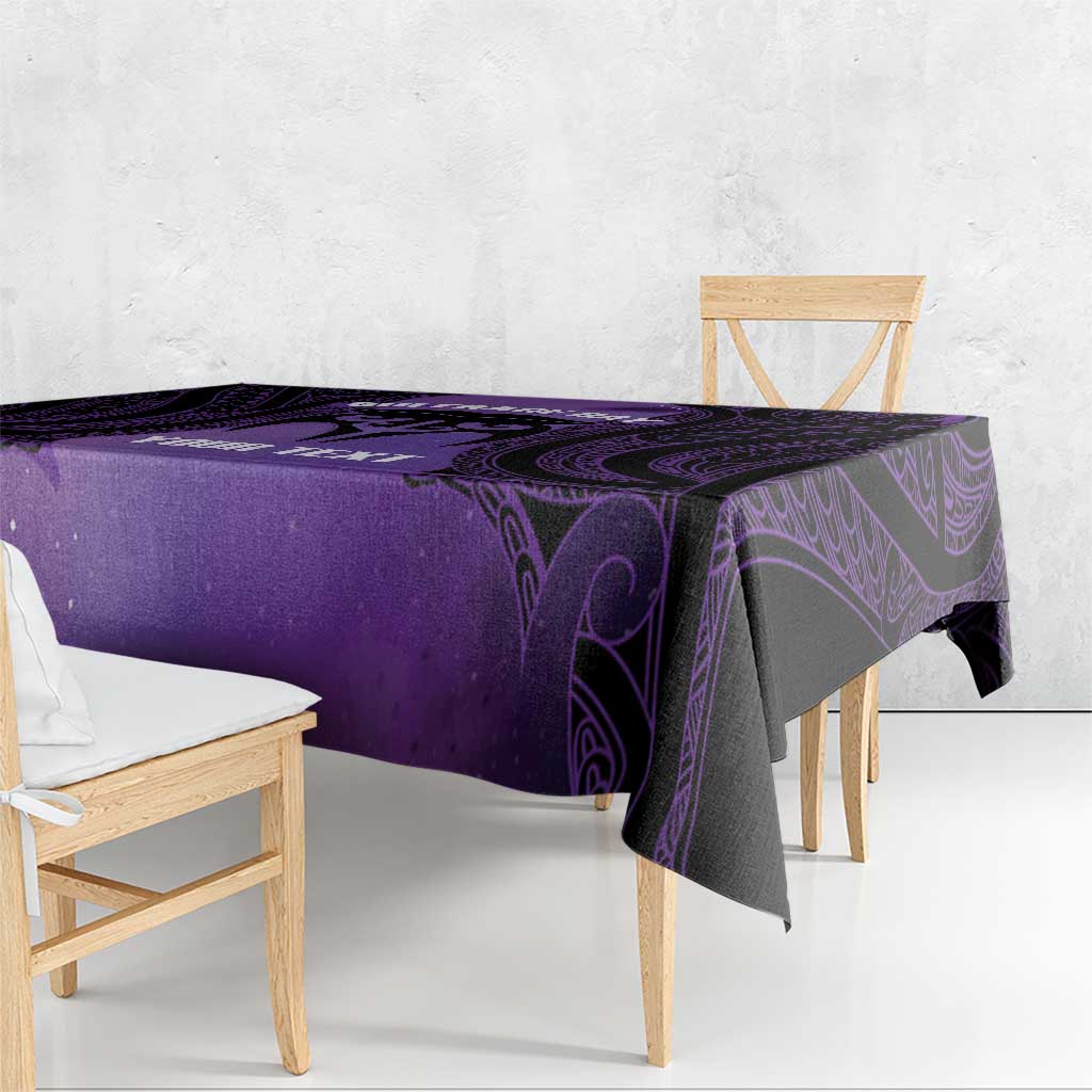 Personalised New Zealand Suffrage Day Tablecloth Maori Tattoo Galaxy Vibe - Aussie Hoodie