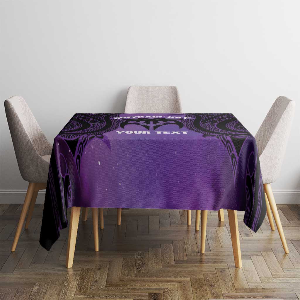 Personalised New Zealand Suffrage Day Tablecloth Maori Tattoo Galaxy Vibe - Aussie Hoodie