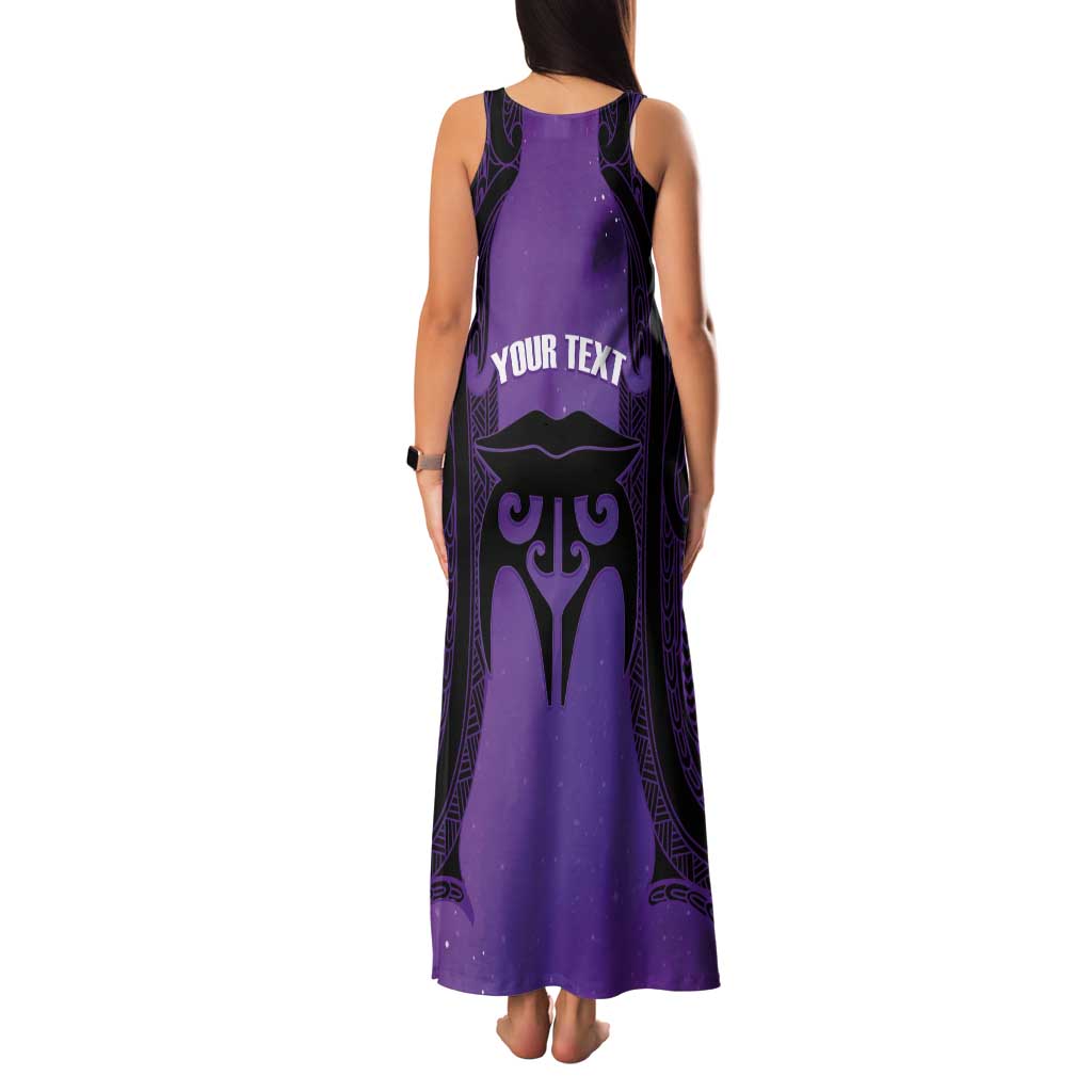 Personalised New Zealand Suffrage Day Tank Maxi Dress Maori Tattoo Galaxy Vibe - Aussie Hoodie