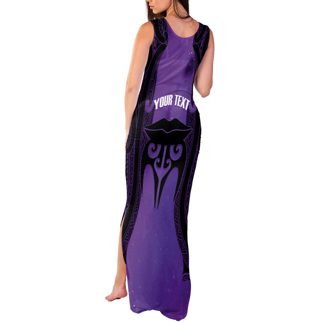 Personalised New Zealand Suffrage Day Tank Maxi Dress Maori Tattoo Galaxy Vibe - Aussie Hoodie