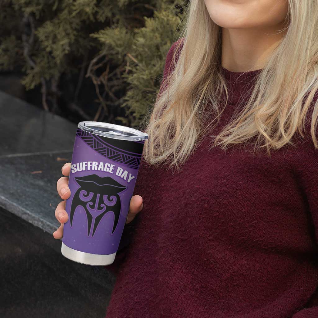 Personalised New Zealand Suffrage Day Tumbler Cup Maori Tattoo Galaxy Vibe - Aussie Hoodie