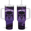 Personalised New Zealand Suffrage Day Tumbler With Handle Maori Tattoo Galaxy Vibe - Aussie Hoodie