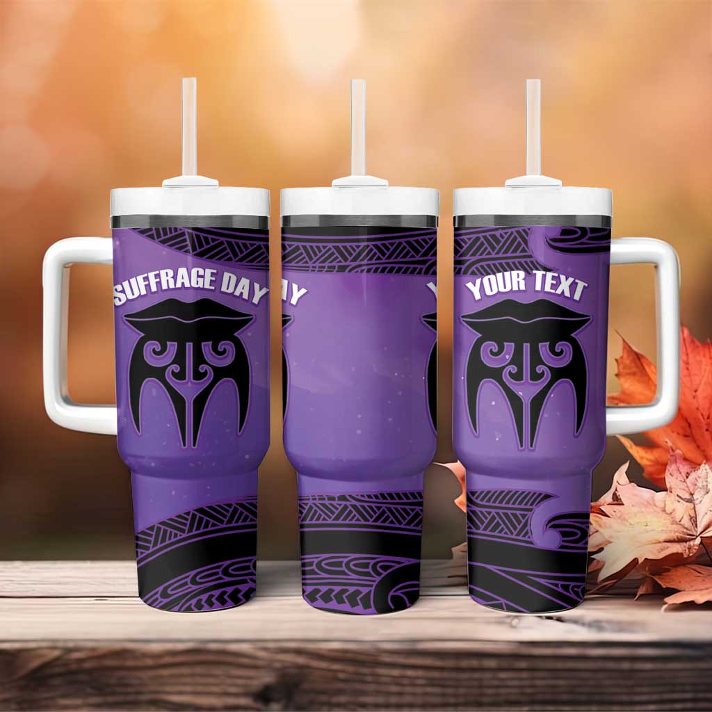 Personalised New Zealand Suffrage Day Tumbler With Handle Maori Tattoo Galaxy Vibe - Aussie Hoodie