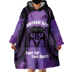 Personalised New Zealand Suffrage Day Wearable Blanket Hoodie Maori Tattoo Galaxy Vibe - Aussie Hoodie