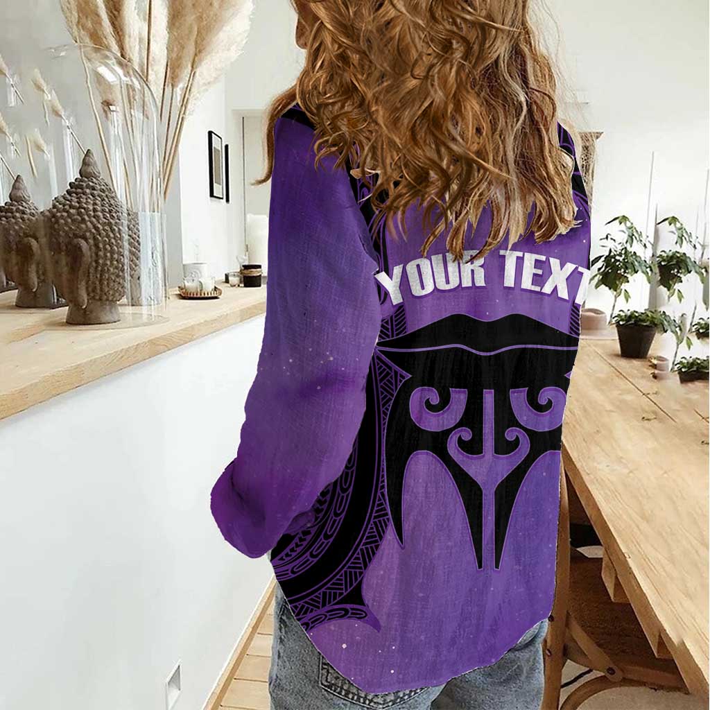 Personalised New Zealand Suffrage Day Women Casual Shirt Maori Tattoo Galaxy Vibe - Aussie Hoodie