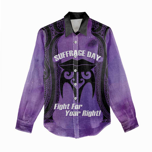 Personalised New Zealand Suffrage Day Women Casual Shirt Maori Tattoo Galaxy Vibe - Aussie Hoodie