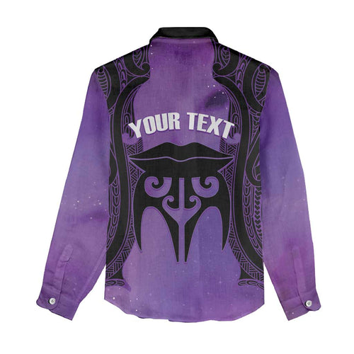 Personalised New Zealand Suffrage Day Women Casual Shirt Maori Tattoo Galaxy Vibe - Aussie Hoodie