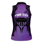 Personalised New Zealand Suffrage Day Women Sleeveless Polo Shirt Maori Tattoo Galaxy Vibe - Aussie Hoodie