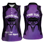 Personalised New Zealand Suffrage Day Women Sleeveless Polo Shirt Maori Tattoo Galaxy Vibe - Aussie Hoodie