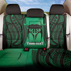 Personalised Moko Kauae New Zealand Back Car Seat Cover Maori Chin Tattoo Green - Aussie Hoodie