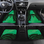 Personalised Moko Kauae New Zealand Car Mats Maori Chin Tattoo Green - Aussie Hoodie