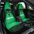 Personalised Moko Kauae New Zealand Car Seat Cover Maori Chin Tattoo Green - Aussie Hoodie
