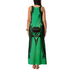 Personalised Moko Kauae New Zealand Family Matching Tank Maxi Dress and Hawaiian Shirt Maori Chin Tattoo Green - Aussie Hoodie