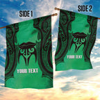 Personalised Moko Kauae New Zealand Garden Flag Maori Chin Tattoo Green - Aussie Hoodie