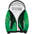 Personalised Moko Kauae New Zealand Sherpa Hoodie Maori Chin Tattoo Green - Aussie Hoodie
