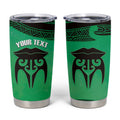 Personalised Moko Kauae New Zealand Tumbler Cup Maori Chin Tattoo Green - Aussie Hoodie