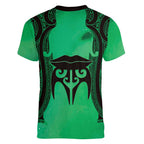 Personalised Moko Kauae New Zealand Women V-Neck T-Shirt Maori Chin Tattoo Green - Aussie Hoodie