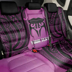 Personalised Moko Kauae New Zealand Back Car Seat Cover Maori Chin Tattoo Pink - Aussie Hoodie