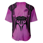 Personalised Moko Kauae New Zealand Baseball Jersey Maori Chin Tattoo Pink - Aussie Hoodie