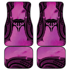 Personalised Moko Kauae New Zealand Car Mats Maori Chin Tattoo Pink - Aussie Hoodie
