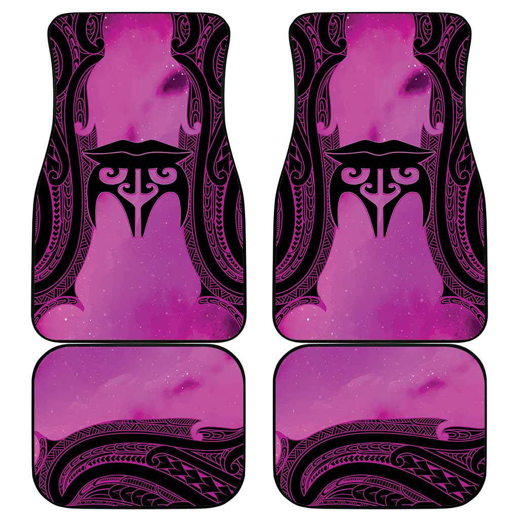 Personalised Moko Kauae New Zealand Car Mats Maori Chin Tattoo Pink - Aussie Hoodie