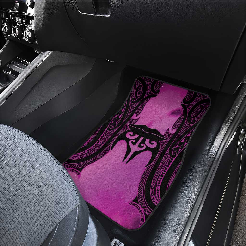 Personalised Moko Kauae New Zealand Car Mats Maori Chin Tattoo Pink - Aussie Hoodie