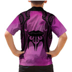 Personalised Moko Kauae New Zealand Family Matching Mermaid Dress and Hawaiian Shirt Maori Chin Tattoo Pink - Aussie Hoodie