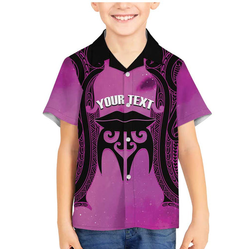 Personalised Moko Kauae New Zealand Family Matching Mermaid Dress and Hawaiian Shirt Maori Chin Tattoo Pink - Aussie Hoodie