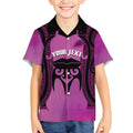 Personalised Moko Kauae New Zealand Kid Hawaiian Shirt Maori Chin Tattoo Pink - Aussie Hoodie