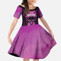 Personalised Moko Kauae New Zealand Kid Short Sleeve Dress Maori Chin Tattoo Pink - Aussie Hoodie
