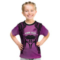 Personalised Moko Kauae New Zealand Kid T Shirt Maori Chin Tattoo Pink - Aussie Hoodie