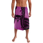 Personalised Moko Kauae New Zealand Lavalava Maori Chin Tattoo Pink - Aussie Hoodie