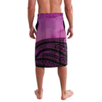 Personalised Moko Kauae New Zealand Lavalava Maori Chin Tattoo Pink - Aussie Hoodie