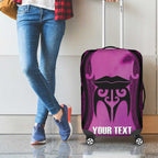 Personalised Moko Kauae New Zealand Luggage Cover Maori Chin Tattoo Pink - Aussie Hoodie