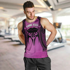 Personalised Moko Kauae New Zealand Men Tank Top Maori Chin Tattoo Pink - Aussie Hoodie