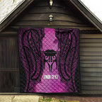 Personalised Moko Kauae New Zealand Quilt Maori Chin Tattoo Pink - Aussie Hoodie