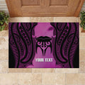 Personalised Moko Kauae New Zealand Rubber Doormat Maori Chin Tattoo Pink - Aussie Hoodie