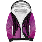 Personalised Moko Kauae New Zealand Sherpa Hoodie Maori Chin Tattoo Pink - Aussie Hoodie