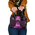Personalised Moko Kauae New Zealand Shoulder Handbag Maori Chin Tattoo Pink - Aussie Hoodie