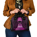 Personalised Moko Kauae New Zealand Shoulder Handbag Maori Chin Tattoo Pink - Aussie Hoodie