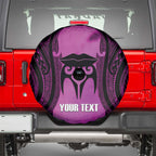 Personalised Moko Kauae New Zealand Spare Tire Cover Maori Chin Tattoo Pink - Aussie Hoodie