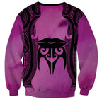Personalised Moko Kauae New Zealand Sweatshirt Maori Chin Tattoo Pink - Aussie Hoodie