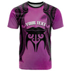 Personalised Moko Kauae New Zealand T Shirt Maori Chin Tattoo Pink - Aussie Hoodie