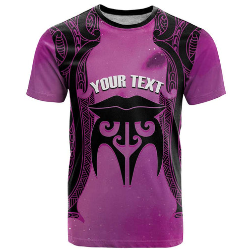 Personalised Moko Kauae New Zealand T Shirt Maori Chin Tattoo Pink - Aussie Hoodie