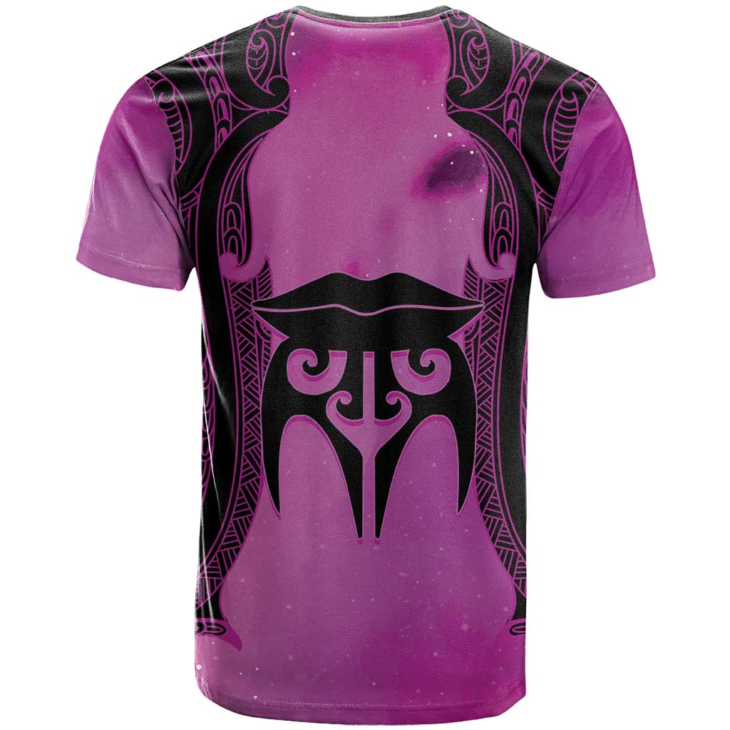 Personalised Moko Kauae New Zealand T Shirt Maori Chin Tattoo Pink - Aussie Hoodie