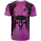 Personalised Moko Kauae New Zealand T Shirt Maori Chin Tattoo Pink - Aussie Hoodie