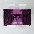 Personalised Moko Kauae New Zealand Tablecloth Maori Chin Tattoo Pink - Aussie Hoodie