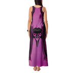 Personalised Moko Kauae New Zealand Tank Maxi Dress Maori Chin Tattoo Pink - Aussie Hoodie