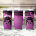Personalised Moko Kauae New Zealand Tumbler Cup Maori Chin Tattoo Pink - Aussie Hoodie