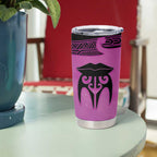 Personalised Moko Kauae New Zealand Tumbler Cup Maori Chin Tattoo Pink - Aussie Hoodie